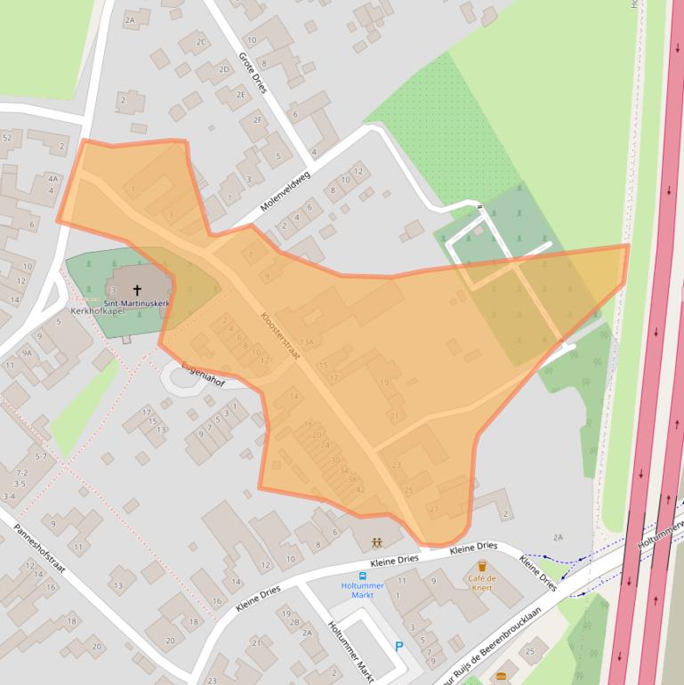 Kaart van postcodegebied 6123AM.