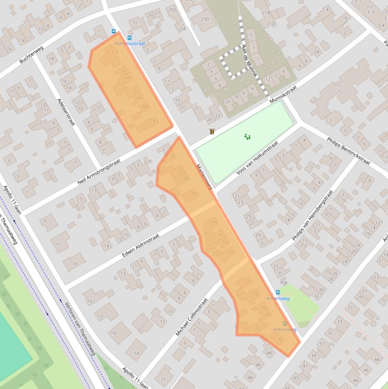 Kaart van postcodegebied 6123AW.