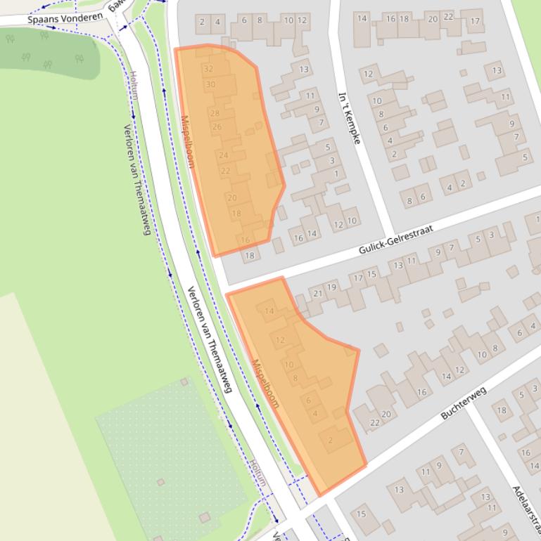 Kaart van postcodegebied 6123BB.