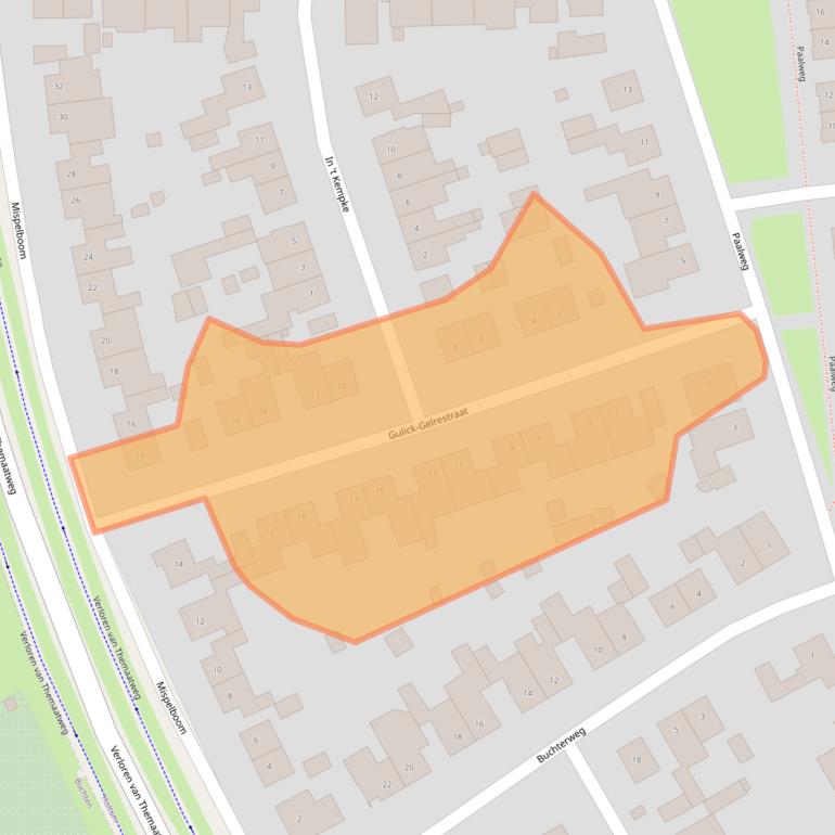 Kaart van postcodegebied 6123BL.