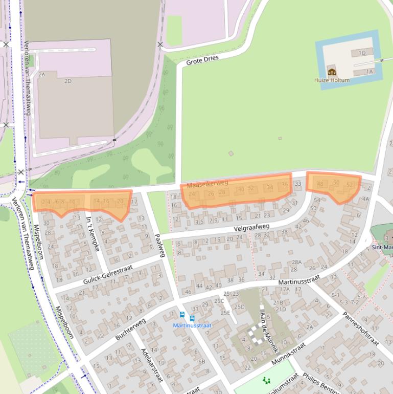 Kaart van postcodegebied 6123BN.