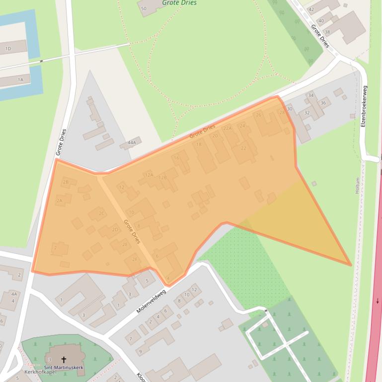 Kaart van postcodegebied 6123BV.