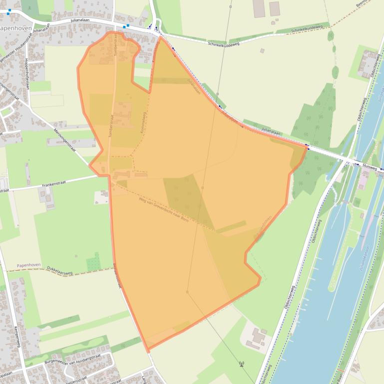 Kaart van postcodegebied 6124AK.