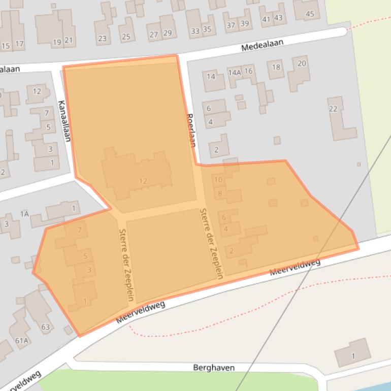 Kaart van postcodegebied 6124AR.