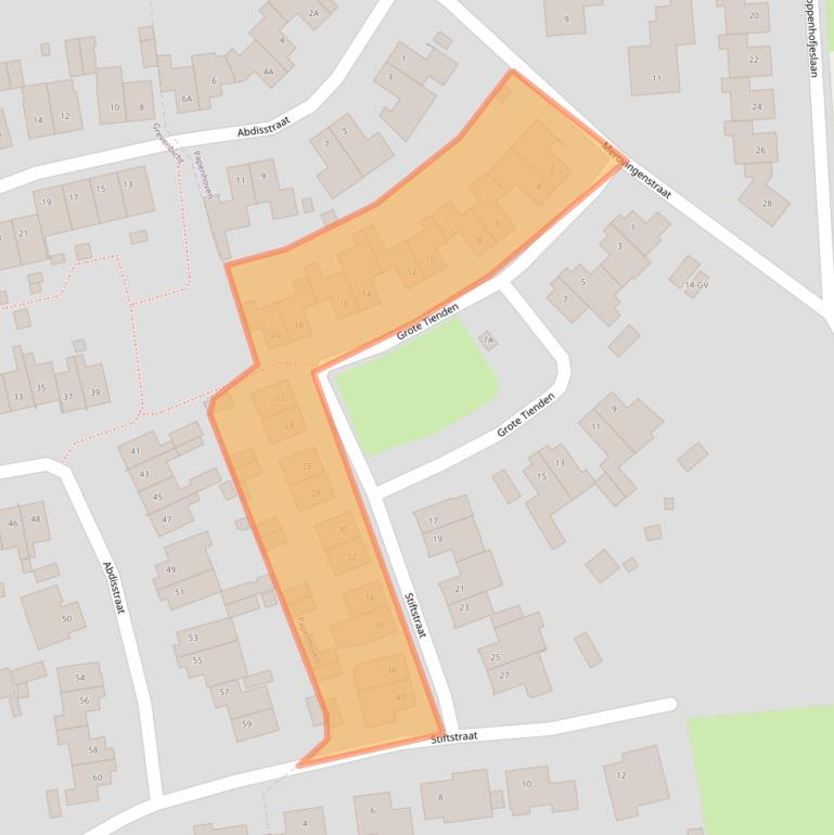 Kaart van postcodegebied 6124CA.