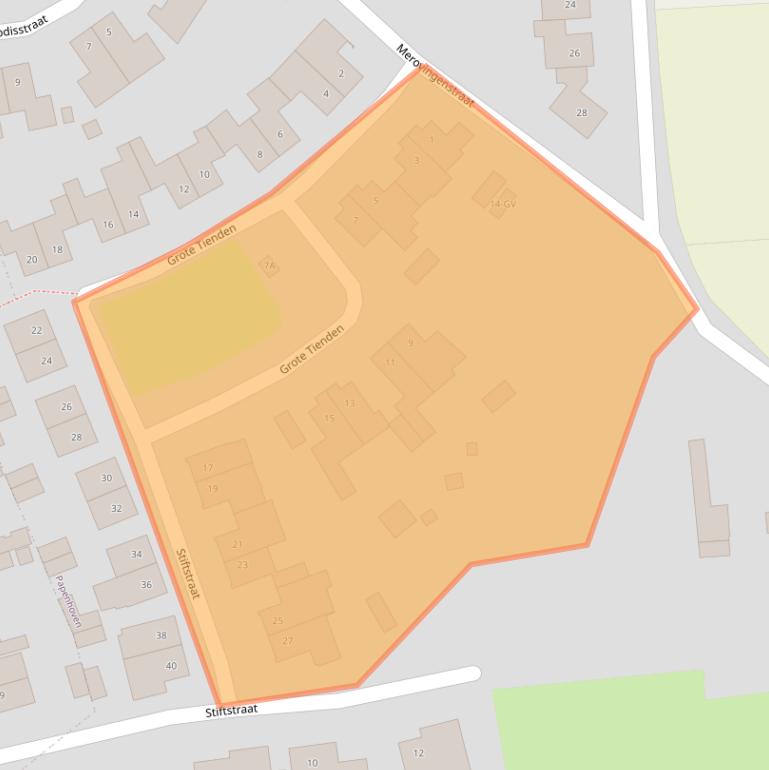 Kaart van postcodegebied 6124CB.