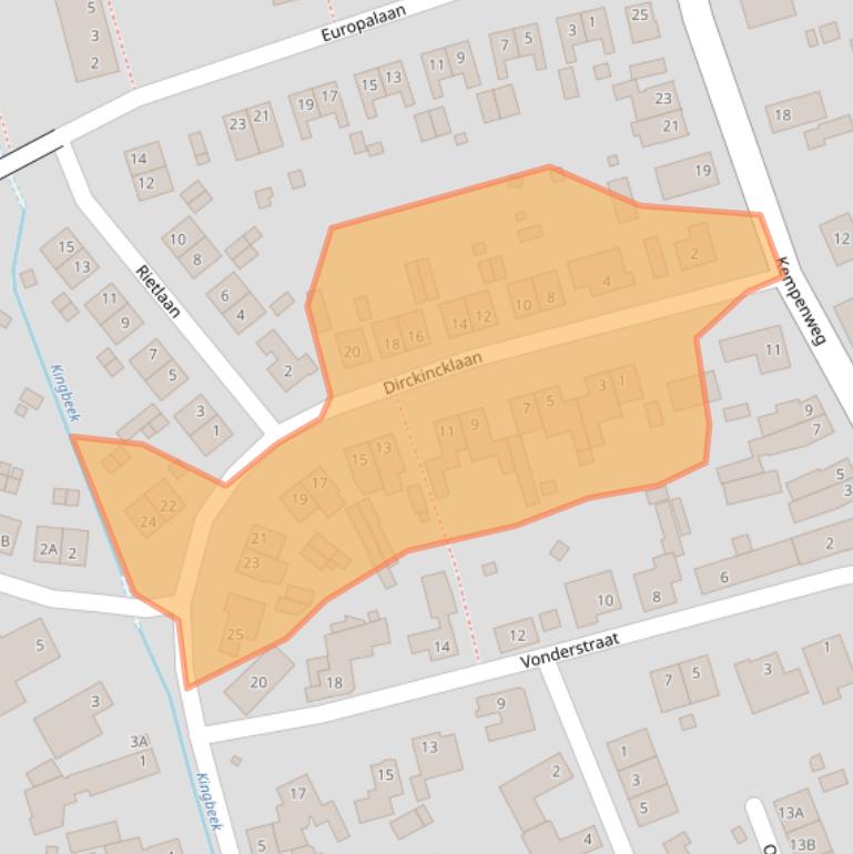 Kaart van postcodegebied 6125AM.