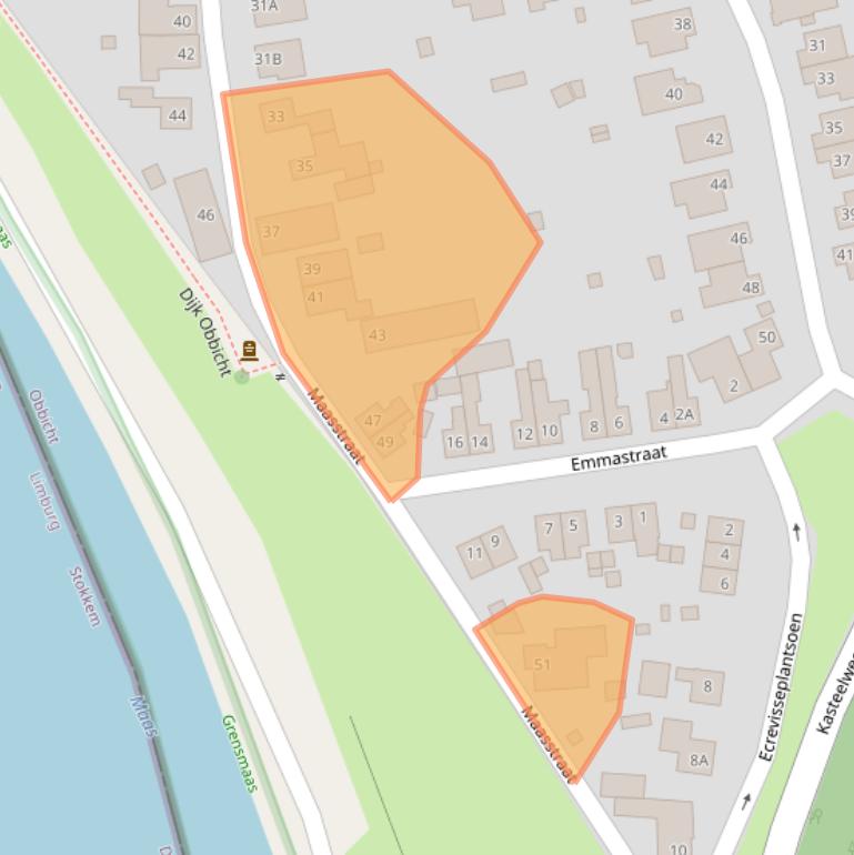 Kaart van postcodegebied 6125AS.