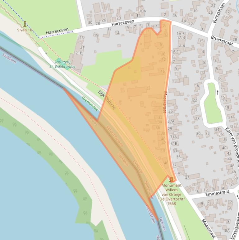 Kaart van postcodegebied 6125AT.