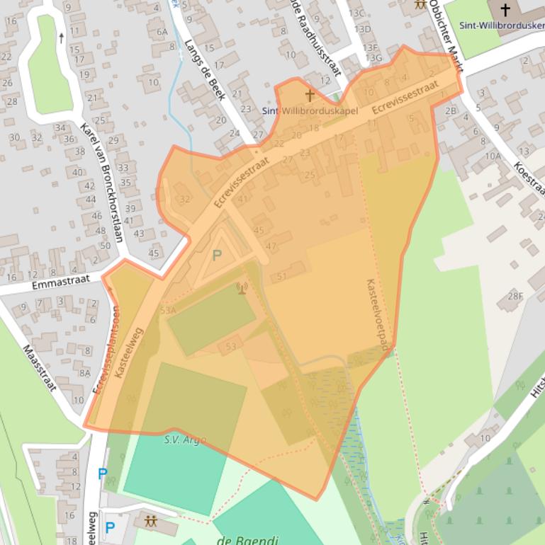 Kaart van postcodegebied 6125AW.