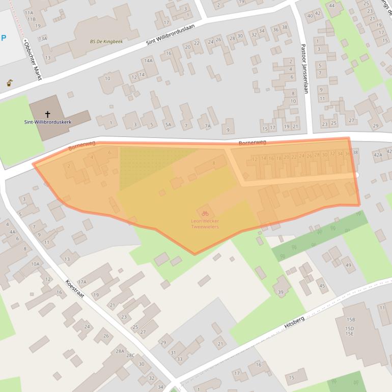 Kaart van postcodegebied 6125BH.