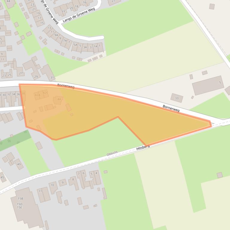 Kaart van postcodegebied 6125BJ.