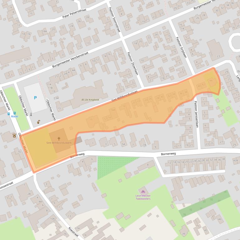 Kaart van postcodegebied 6125BM.