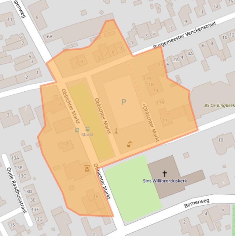 Kaart van postcodegebied 6125BN.