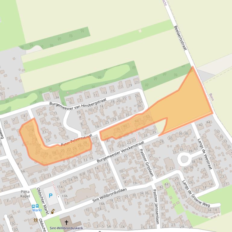 Kaart van postcodegebied 6125CB.