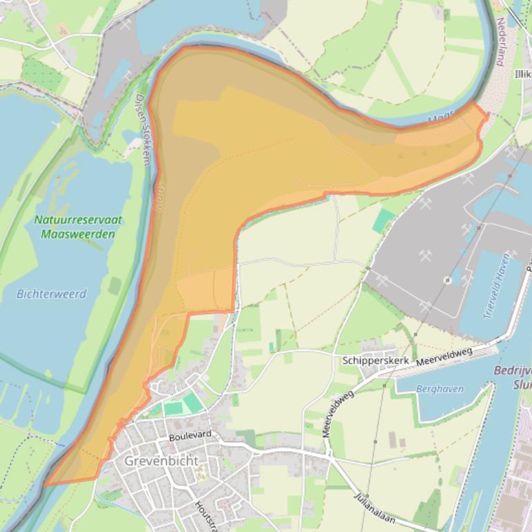 Kaart van postcodegebied 6127AG.