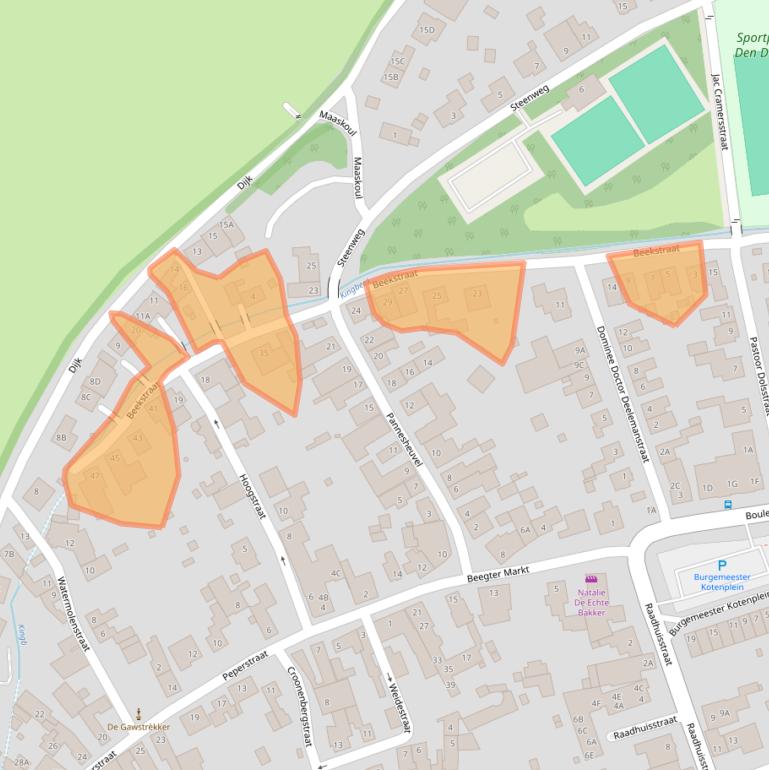 Kaart van postcodegebied 6127AH.