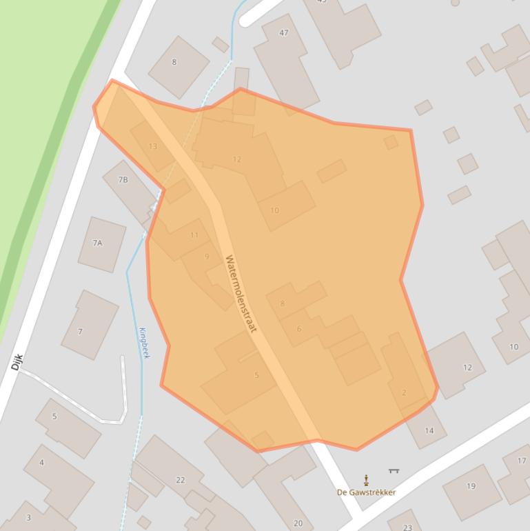 Kaart van postcodegebied 6127AP.