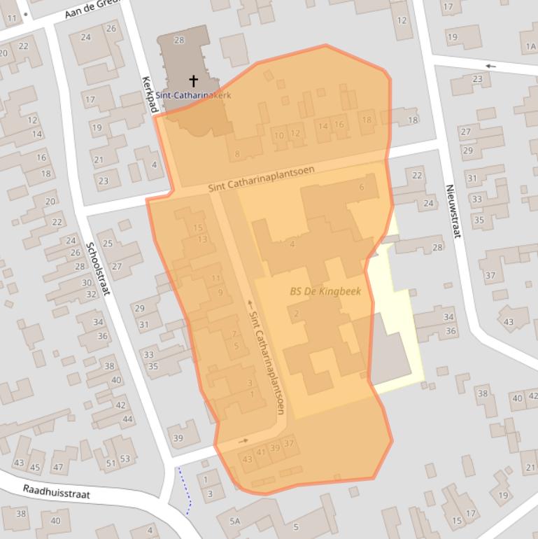 Kaart van postcodegebied 6127BC.