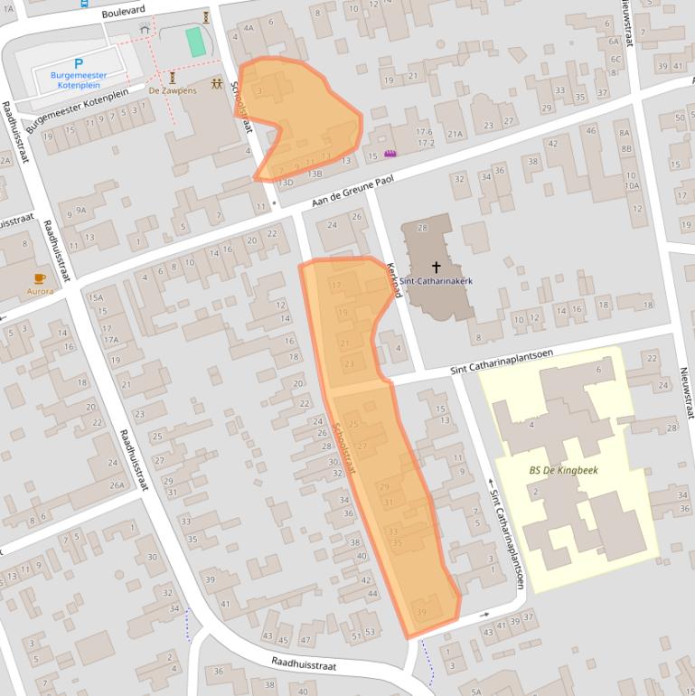 Kaart van postcodegebied 6127BE.