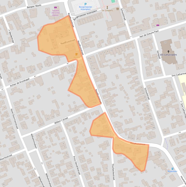 Kaart van postcodegebied 6127BL.