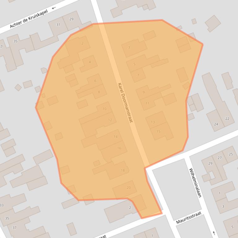 Kaart van postcodegebied 6127BW.