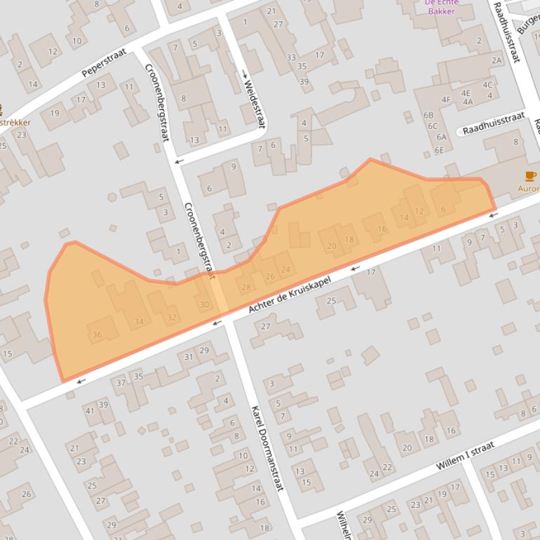 Kaart van postcodegebied 6127BZ.