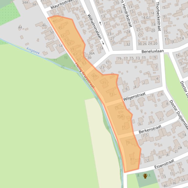 Kaart van postcodegebied 6127CB.