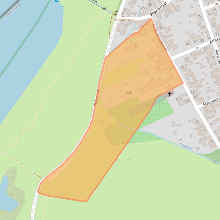 Kaart van postcodegebied 6127CC.