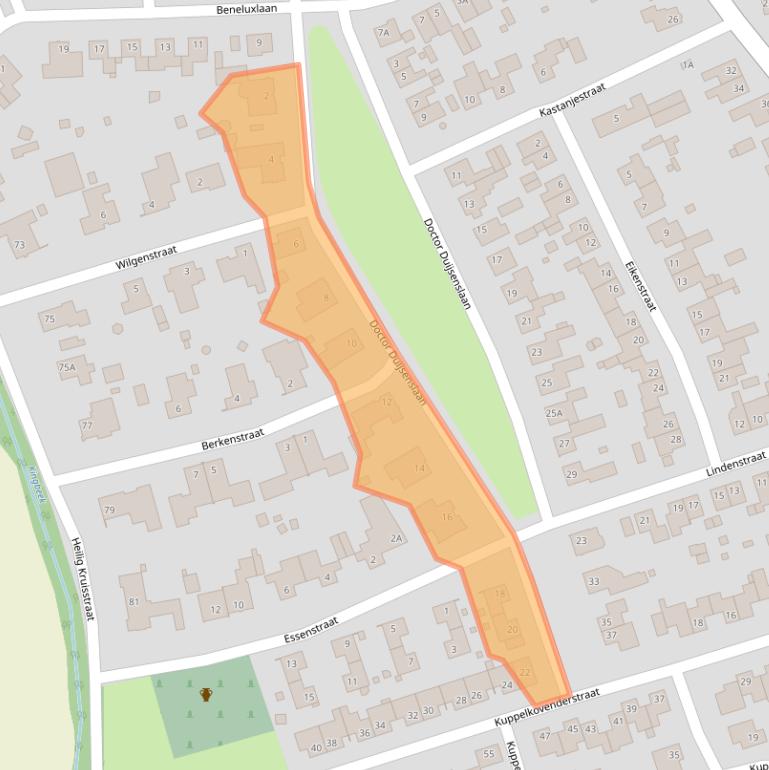 Kaart van postcodegebied 6127CW.
