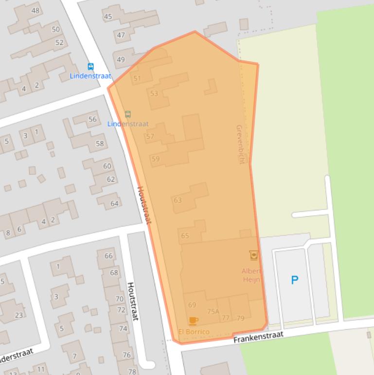 Kaart van postcodegebied 6127EC.