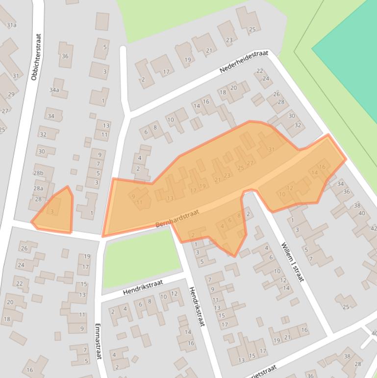 Kaart van postcodegebied 6129AM.