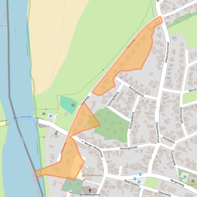 Kaart van postcodegebied 6129BA.