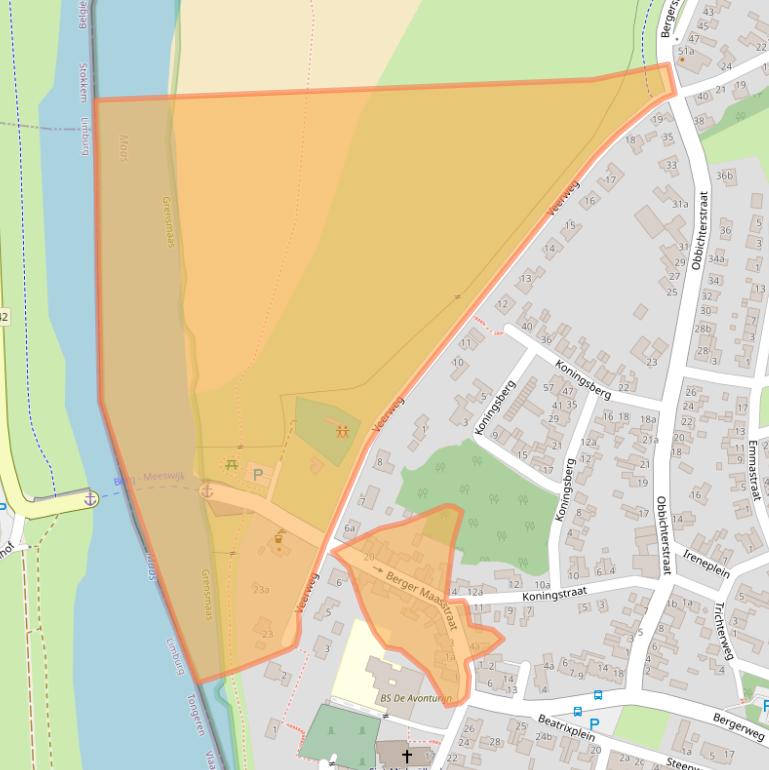 Kaart van postcodegebied 6129BC.