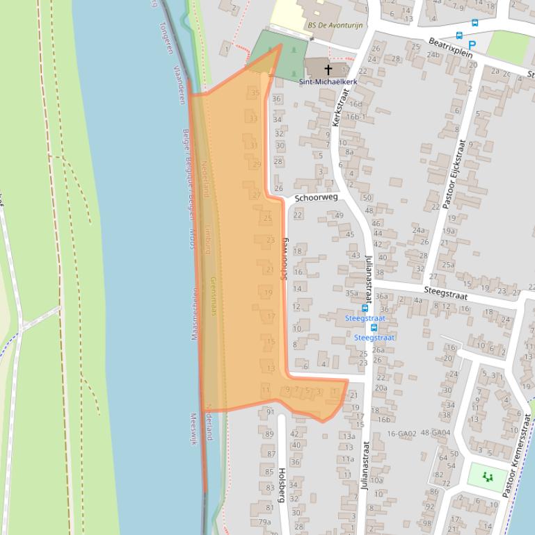 Kaart van postcodegebied 6129BP.