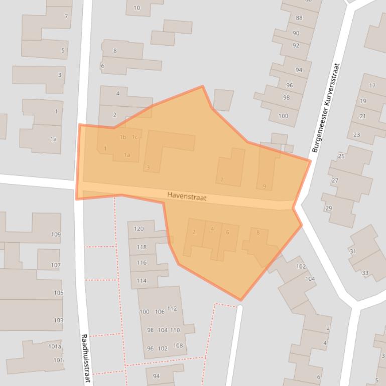 Kaart van postcodegebied 6129BX.