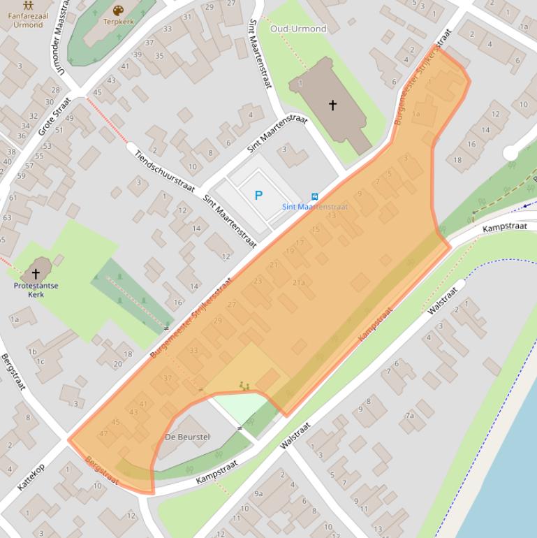 Kaart van postcodegebied 6129EA.