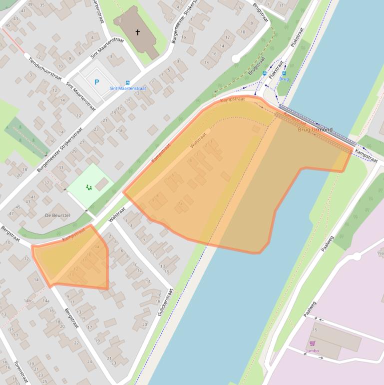 Kaart van postcodegebied 6129EJ.