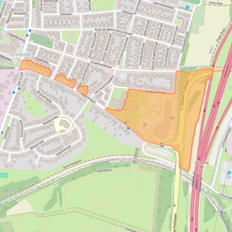 Kaart van postcodegebied 6129EL.