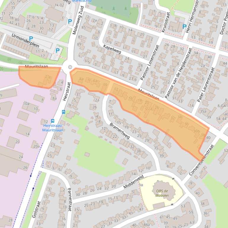 Kaart van postcodegebied 6129EM.