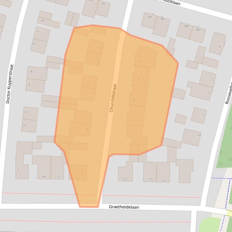 Kaart van postcodegebied 6129GS.