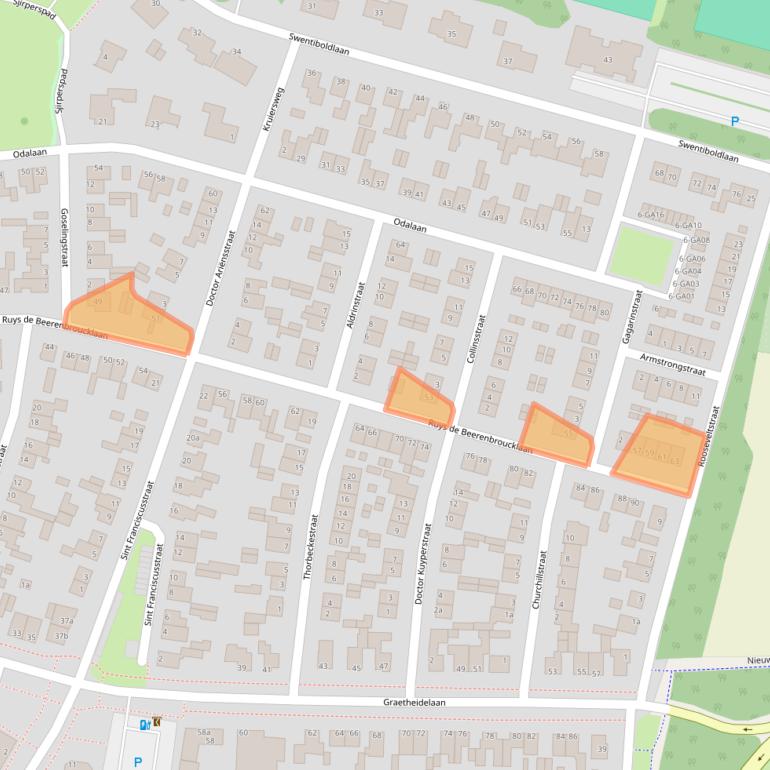 Kaart van postcodegebied 6129HB.