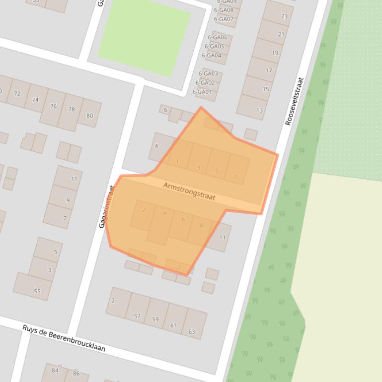 Kaart van postcodegebied 6129HG.