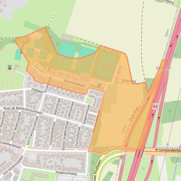 Kaart van postcodegebied 6129HP.