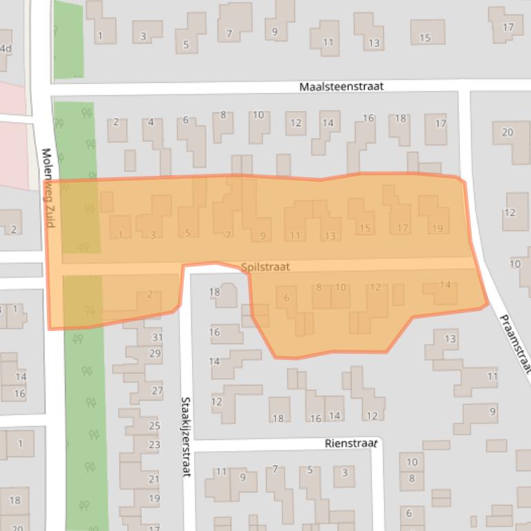 Kaart van postcodegebied 6129JE.