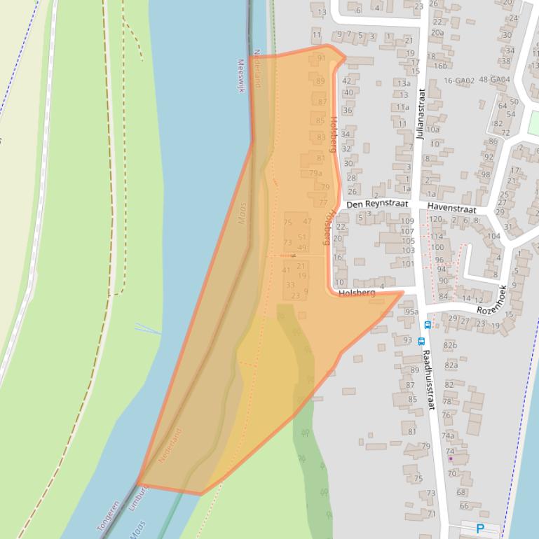Kaart van postcodegebied 6129KM.