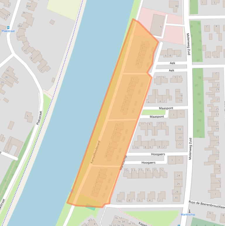 Kaart van postcodegebied 6129NA.