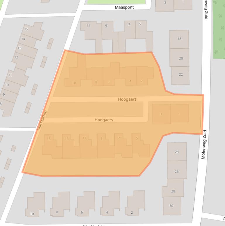 Kaart van postcodegebied 6129NC.