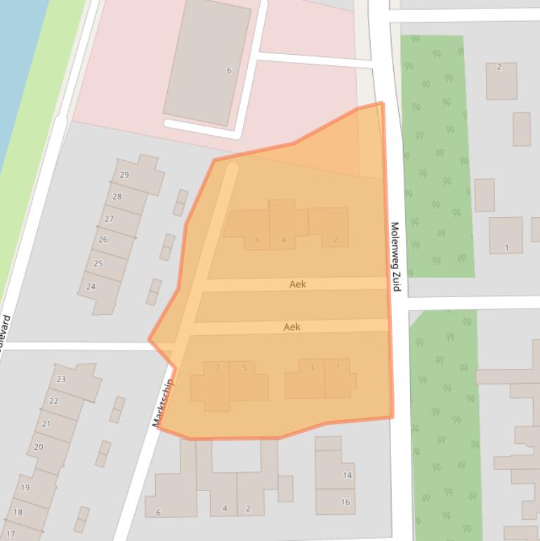 Kaart van postcodegebied 6129NE.