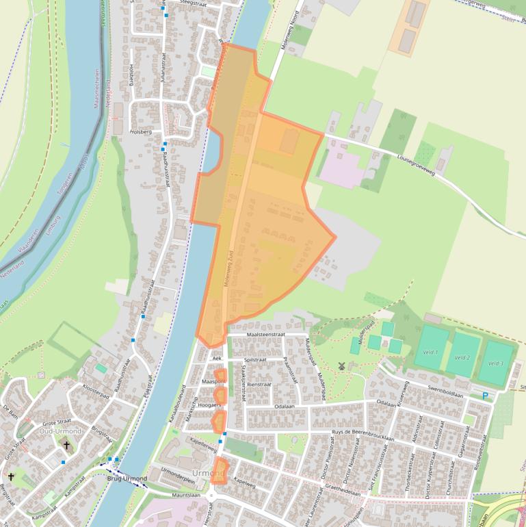 Kaart van postcodegebied 6129PH.